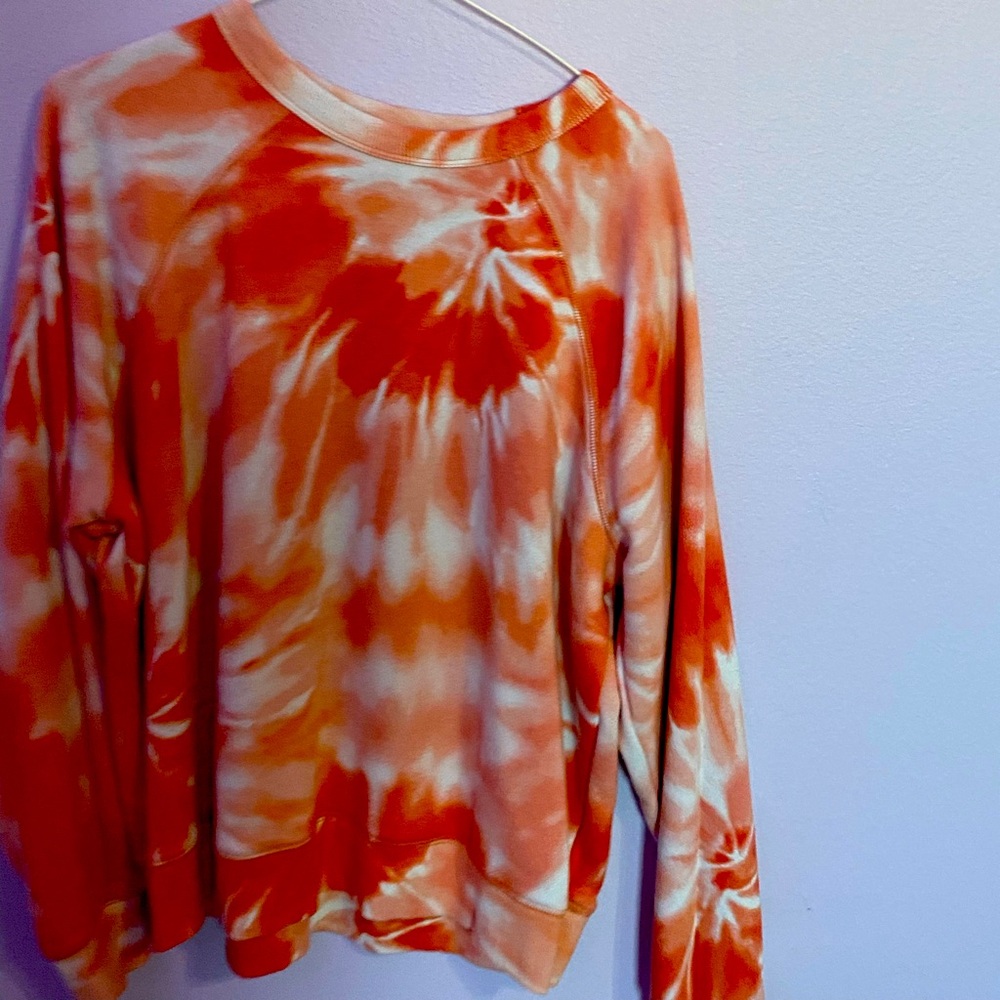Orange Tie-Dye crew neck